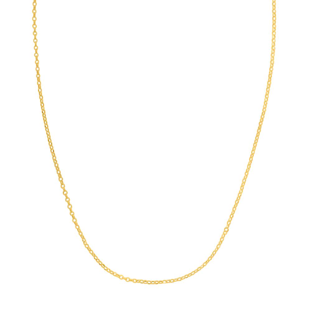 14K 1.4mm Double Extendable Lite Rolo Chain