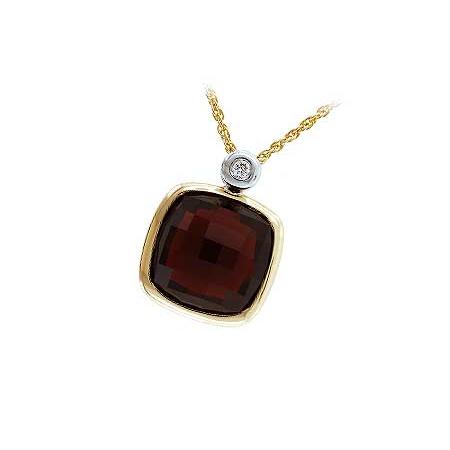 14KT Gold Garnet Necklace