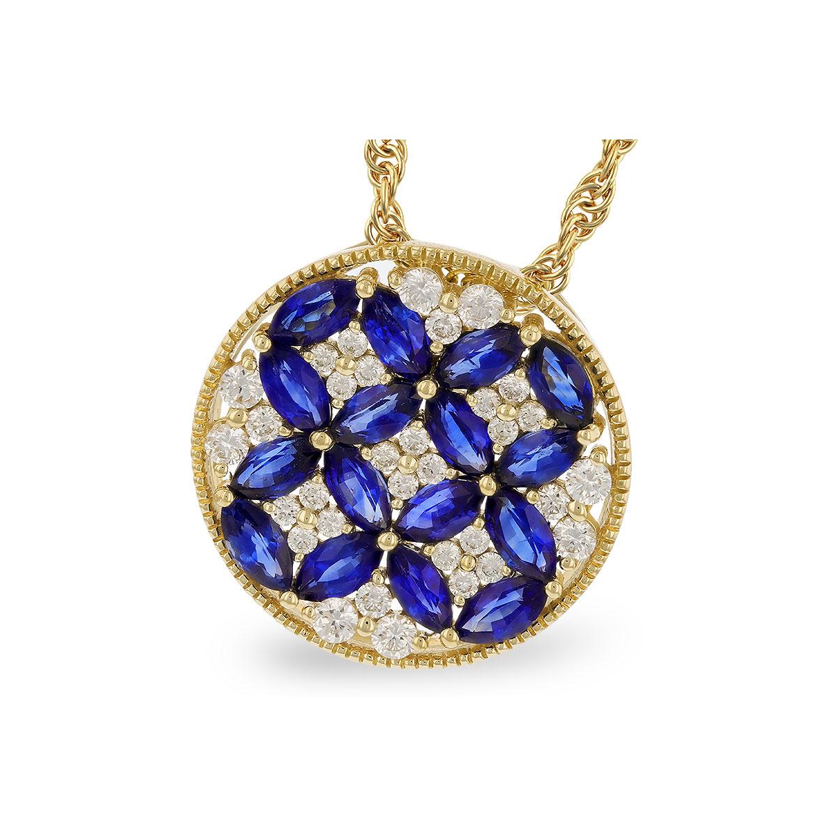 14KT Gold Sapphire Necklace