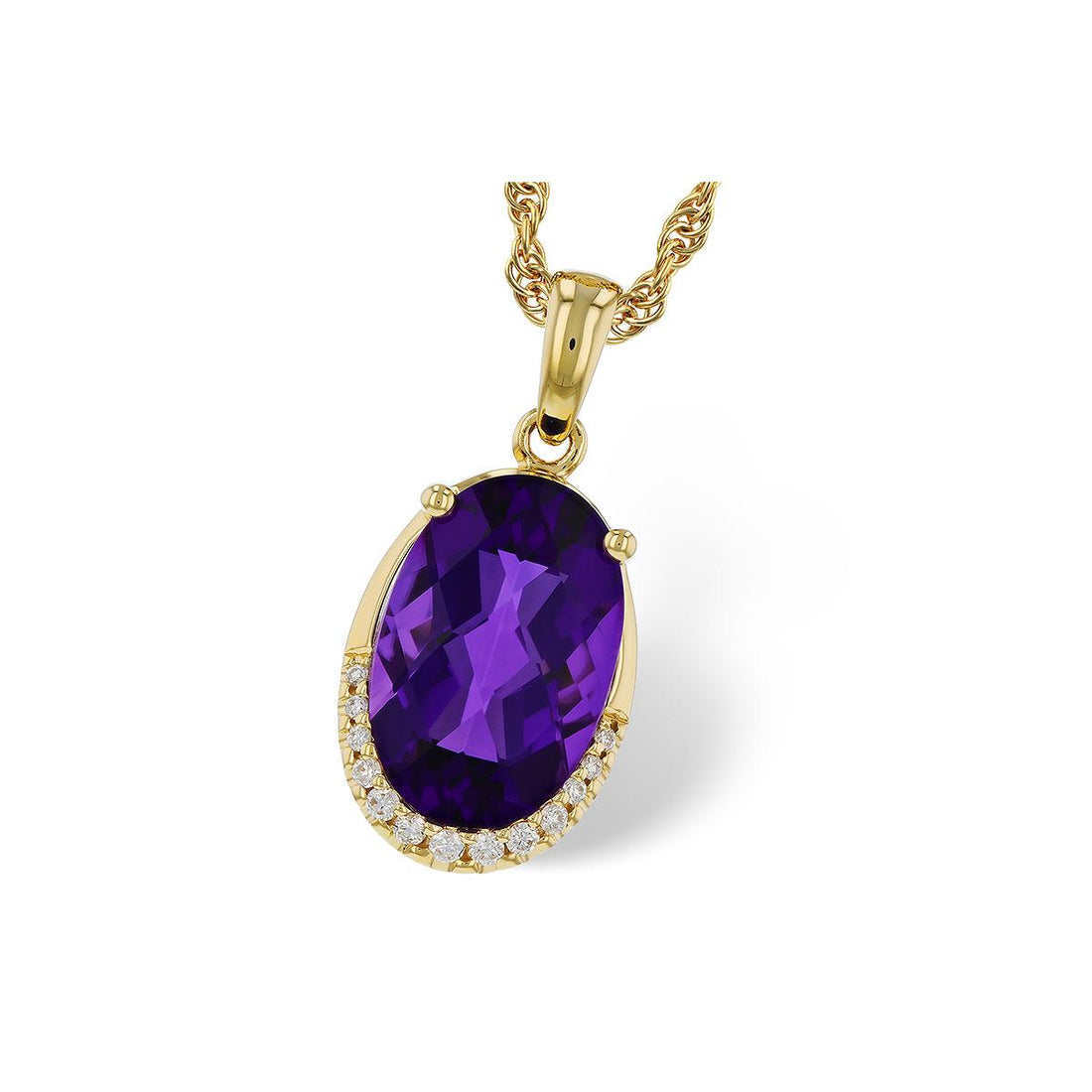 14KT Gold Amethyst Necklace