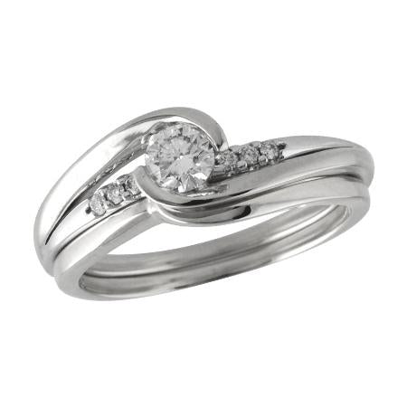 14KT Gold Two-Piece Diamond Wedding Set