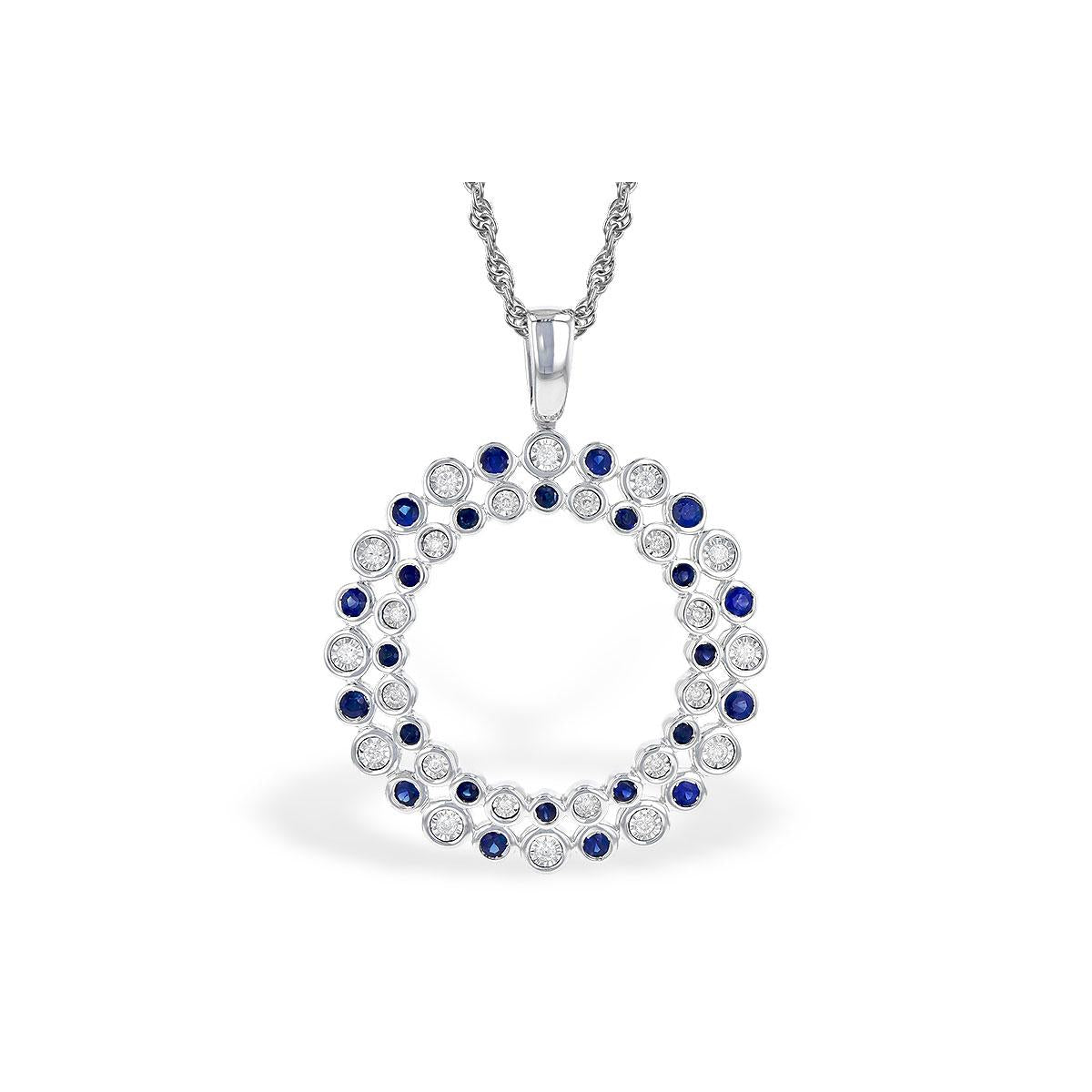 14KT Gold Sapphire Necklace