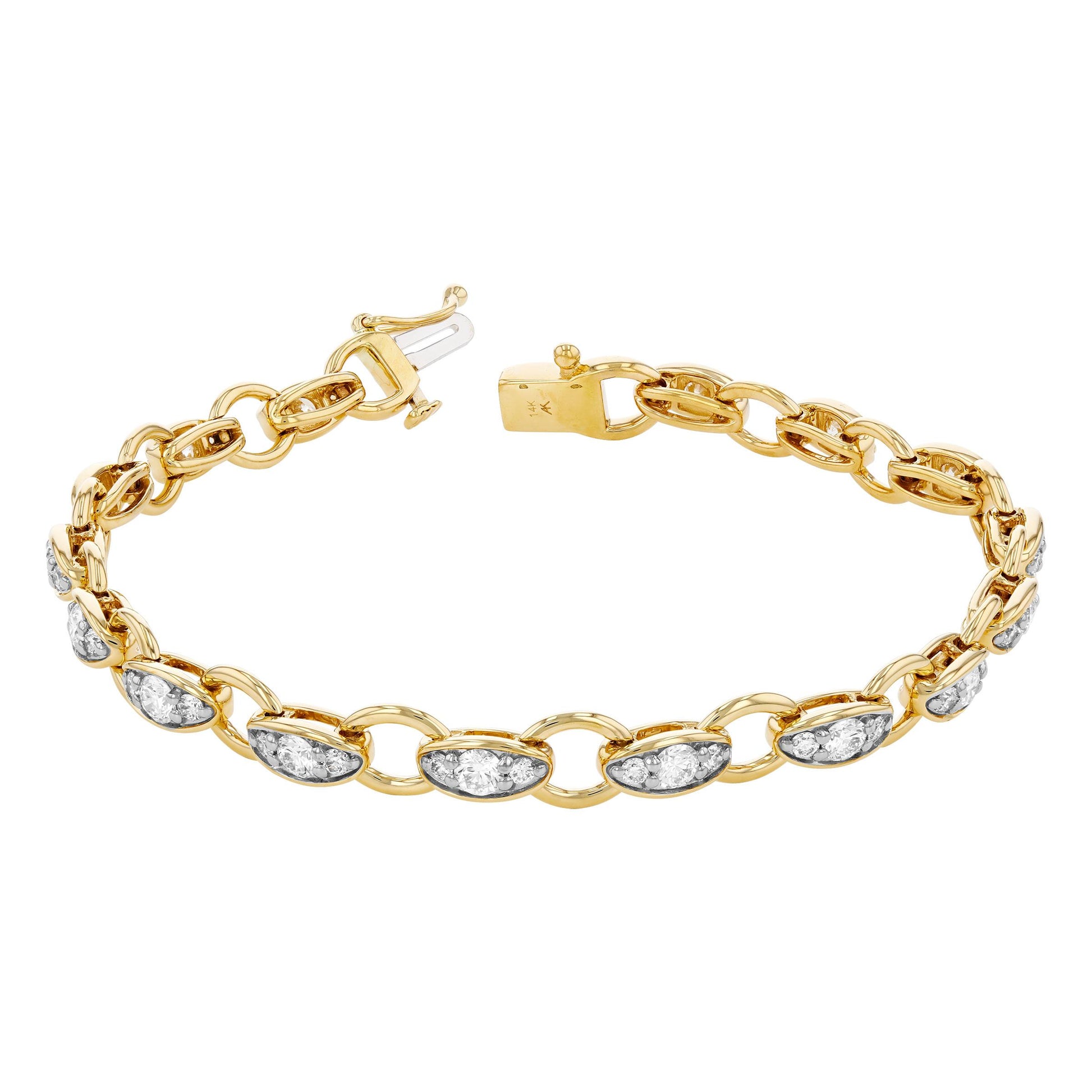 14KT Gold Diamond Bracelet