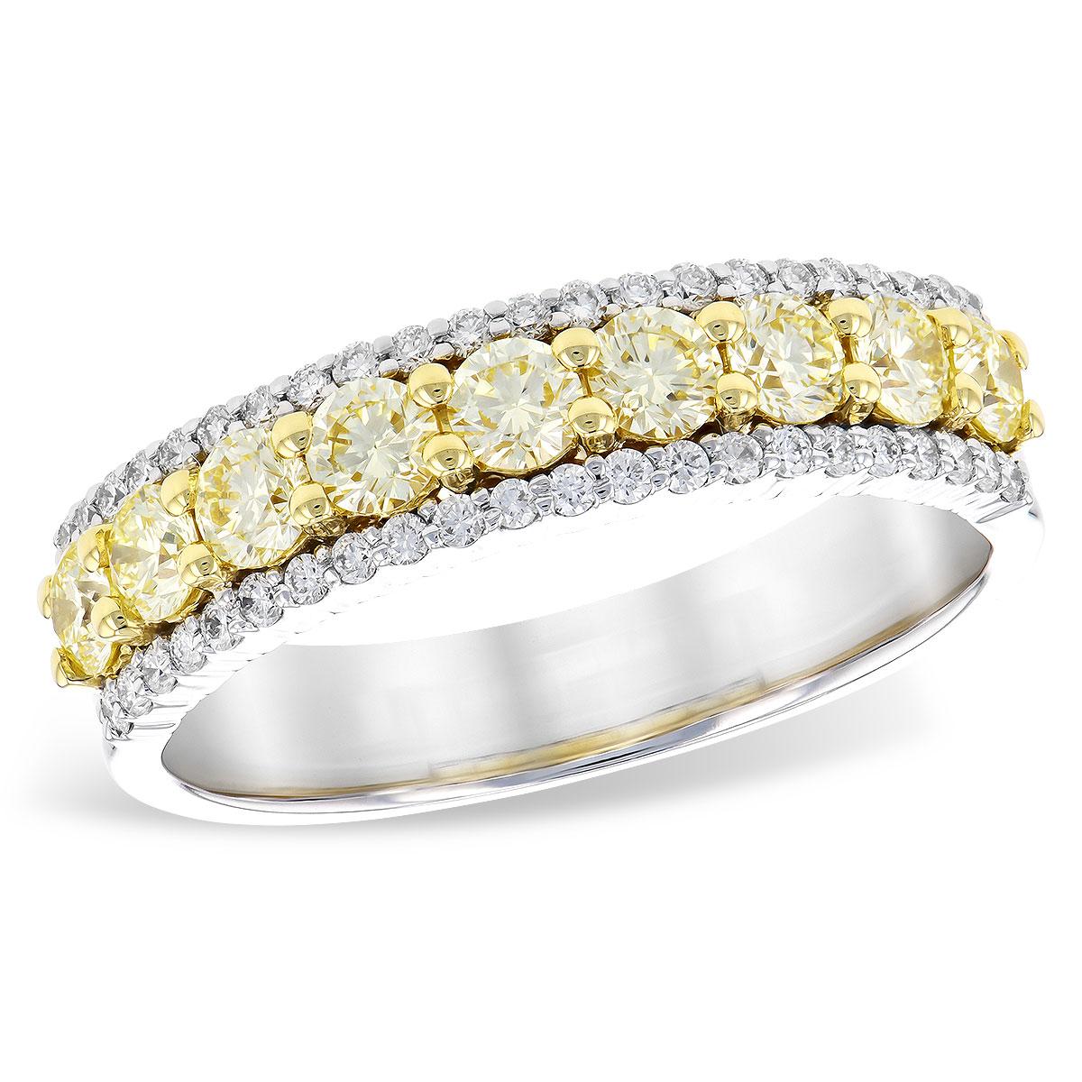 14KT Gold Ladies Yellow Diamond Wedding Ring