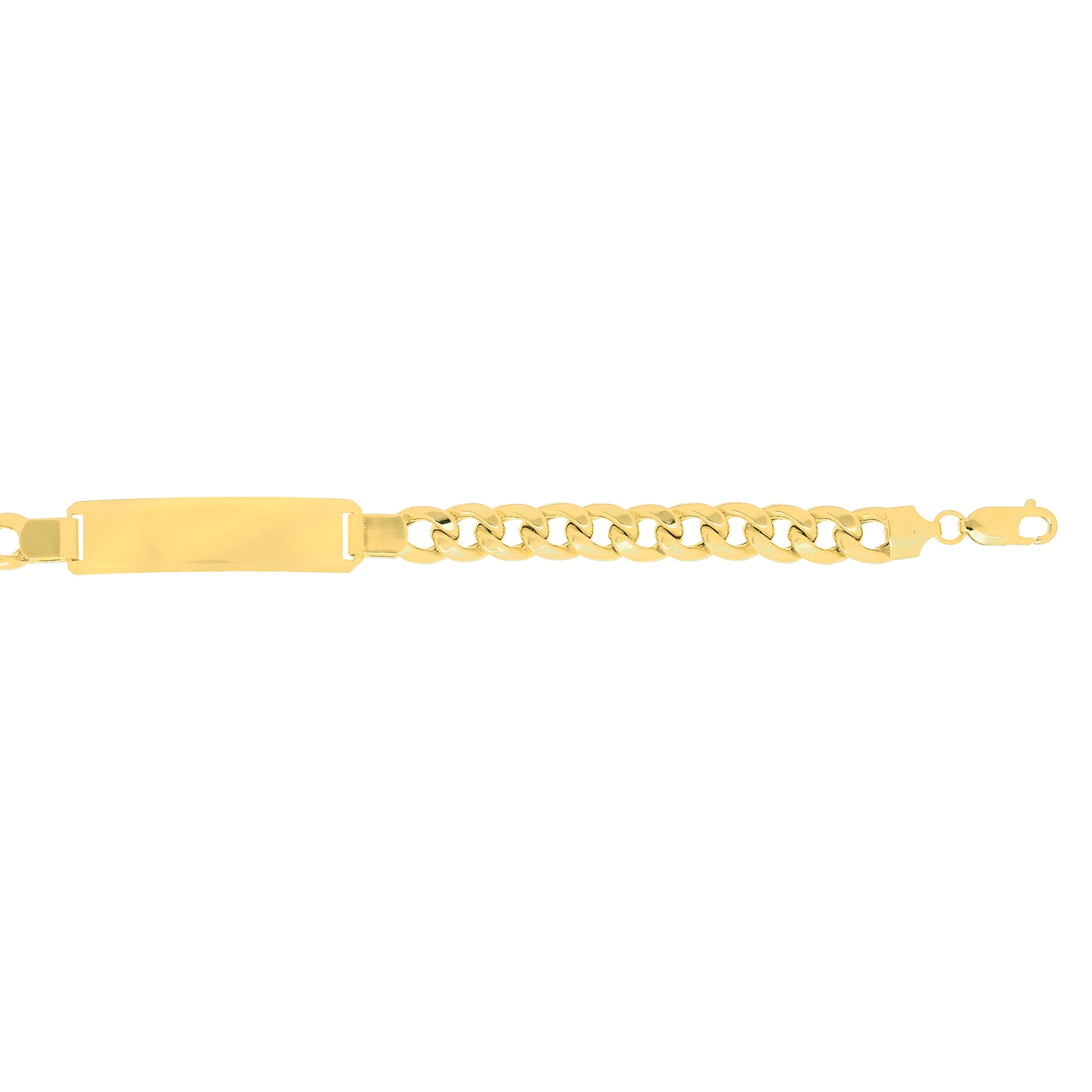 14K Gold 8mm Polished ID Bracelet
