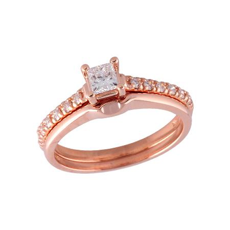 14KT Gold Two-Piece Wedding Set