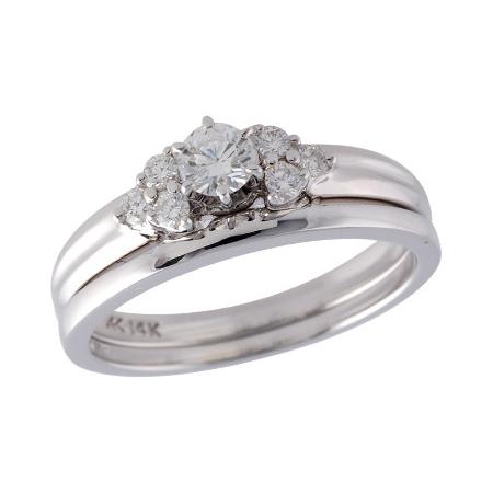 14KT Gold Two-Piece Wedding Set