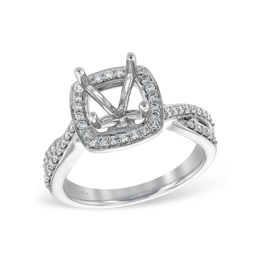 14KT Gold Semi-Mount Engagement Ring