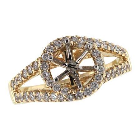 14KT Gold Semi-Mount Engagement Ring