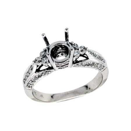 14KT Gold Semi-Mount Engagement Ring