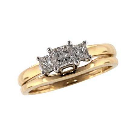 14KT Gold Two-Piece Wedding Set
