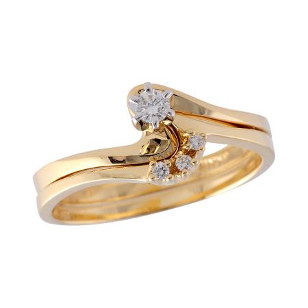 14KT Gold Two-Piece Wedding Set