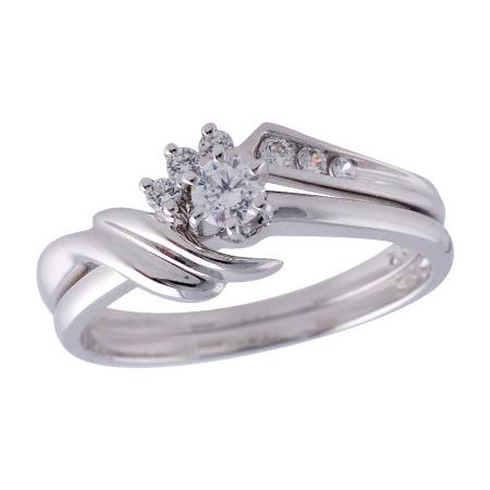 14KT Gold Two-Piece Wedding Set