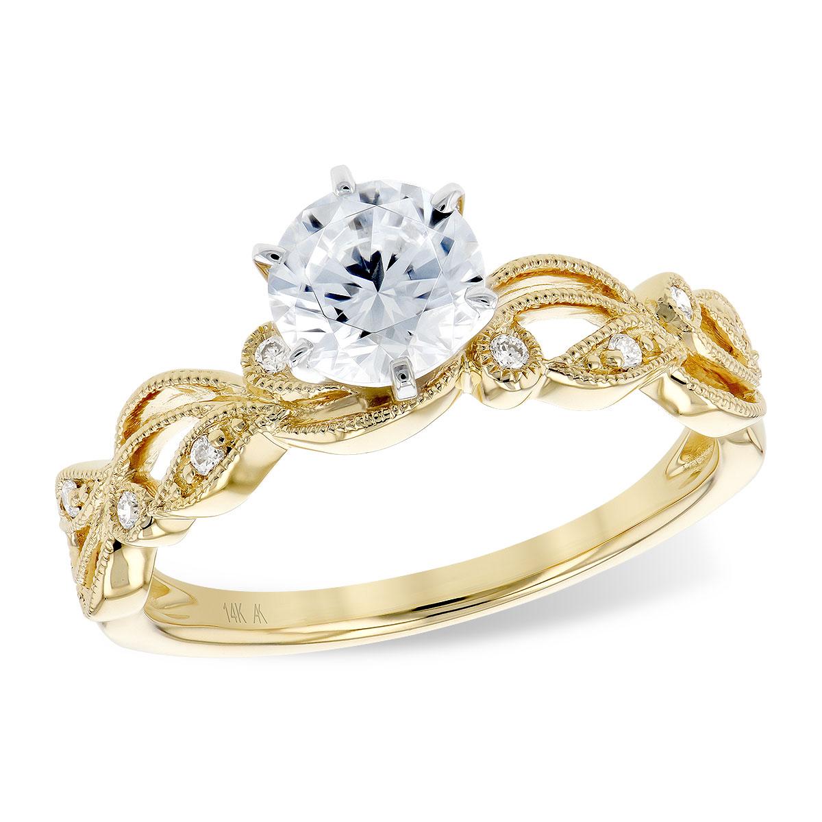 14KT Gold Semi-Mount Engagement Ring