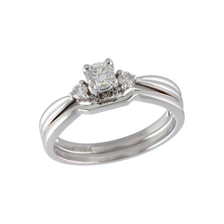 14KT Gold Two-Piece Wedding Set