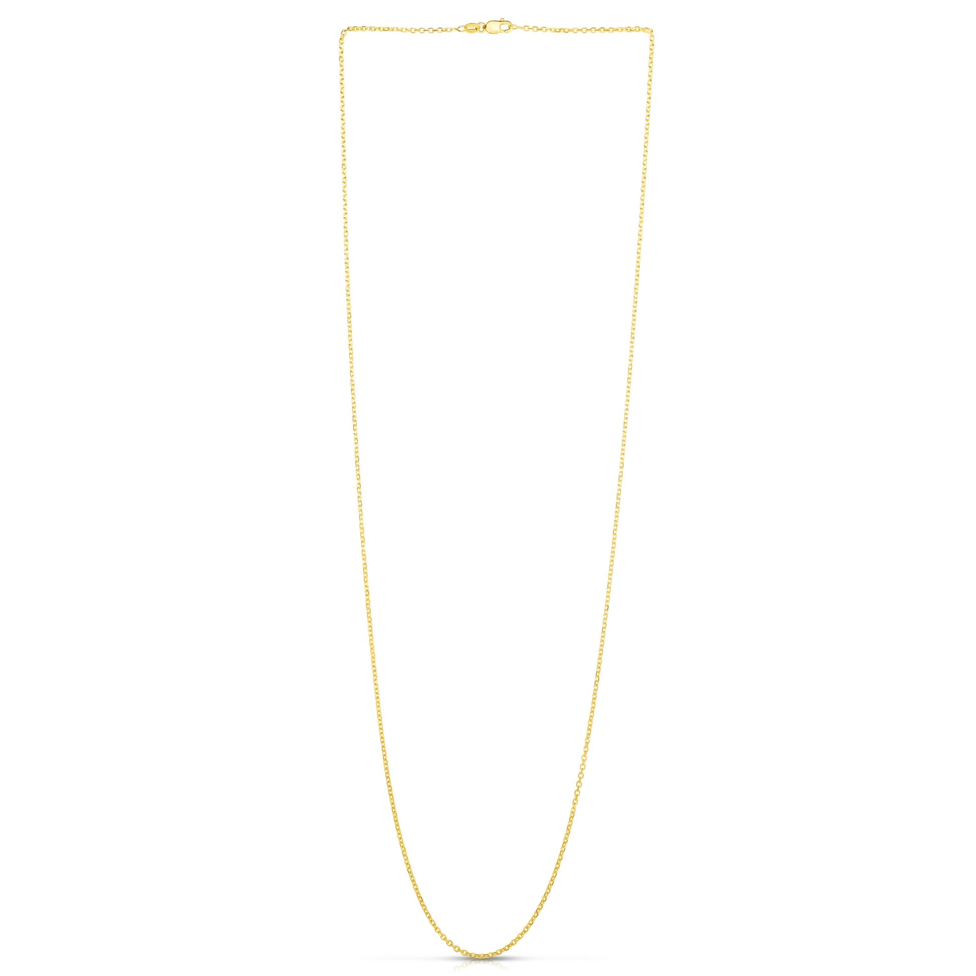 18K Gold 1.4mm Diamond Cut Cable Chain
