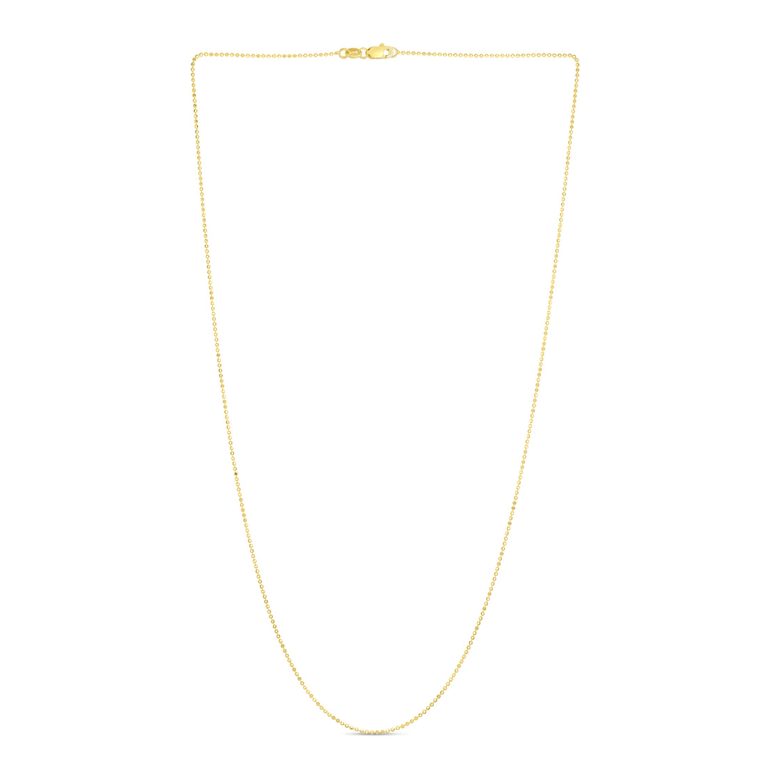 14K Gold 0.9mm Diamond Cut Bead Chain