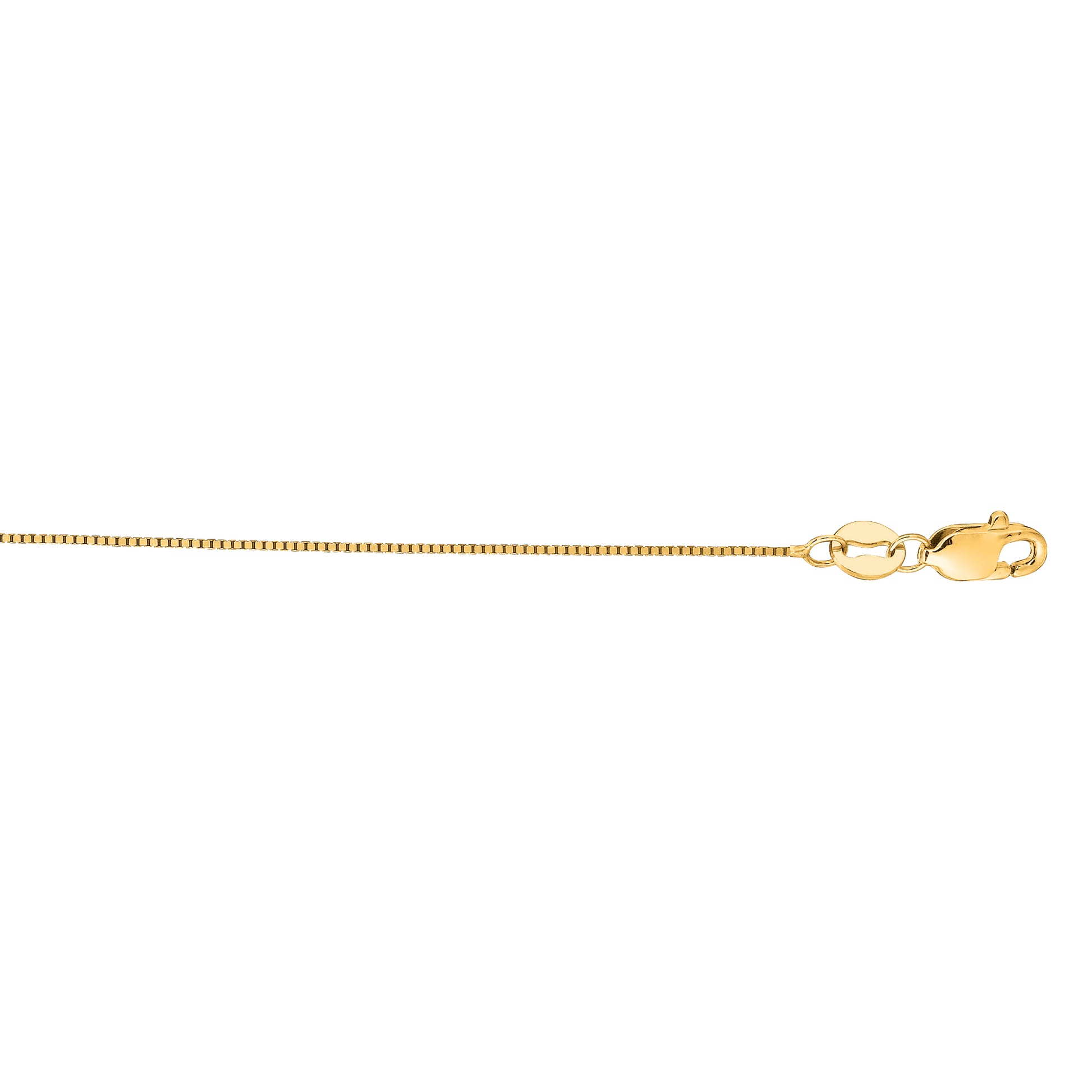 14K Gold 0.50mm Classic Box Chain