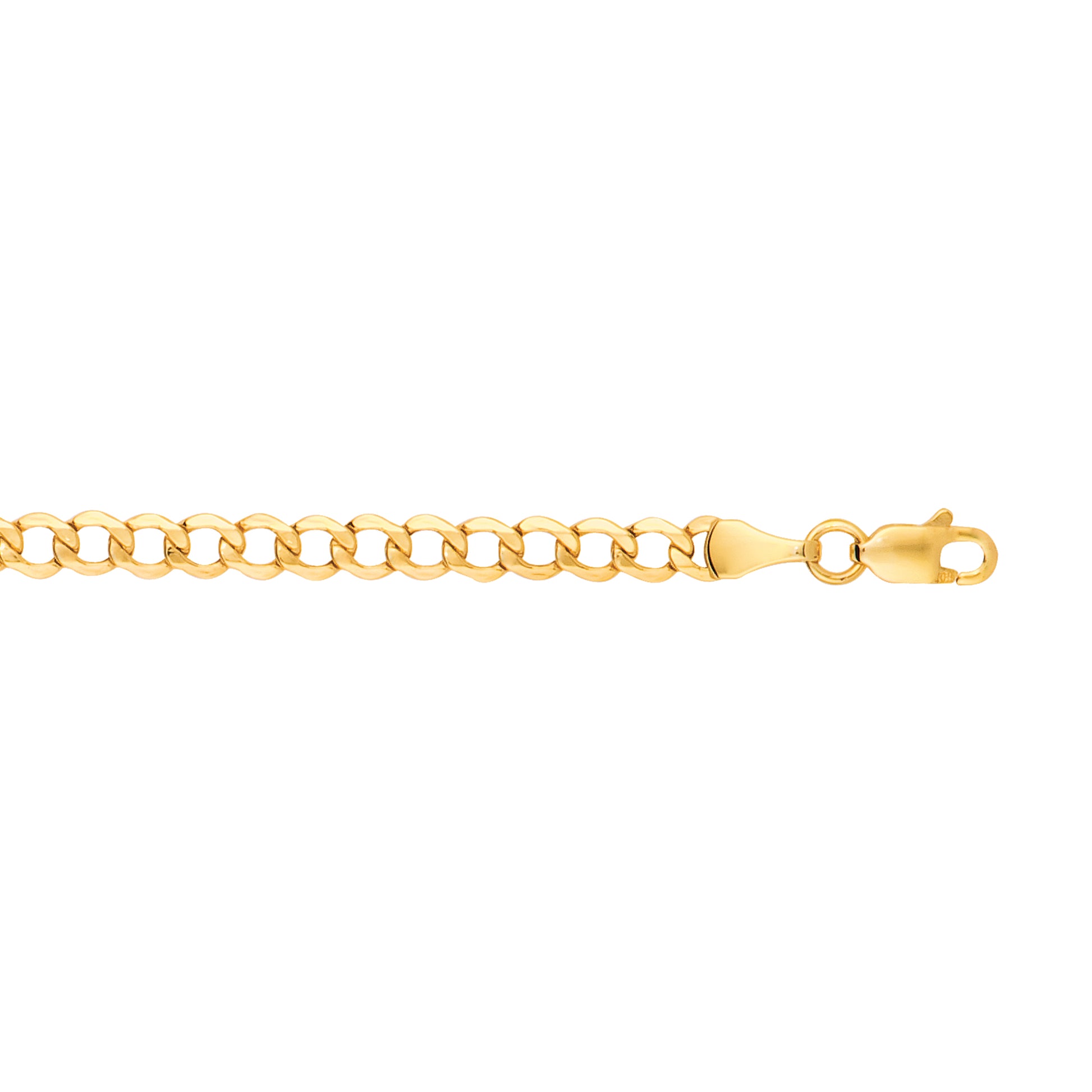 14K Gold 18"" 4.4mm Lite Curb Chain