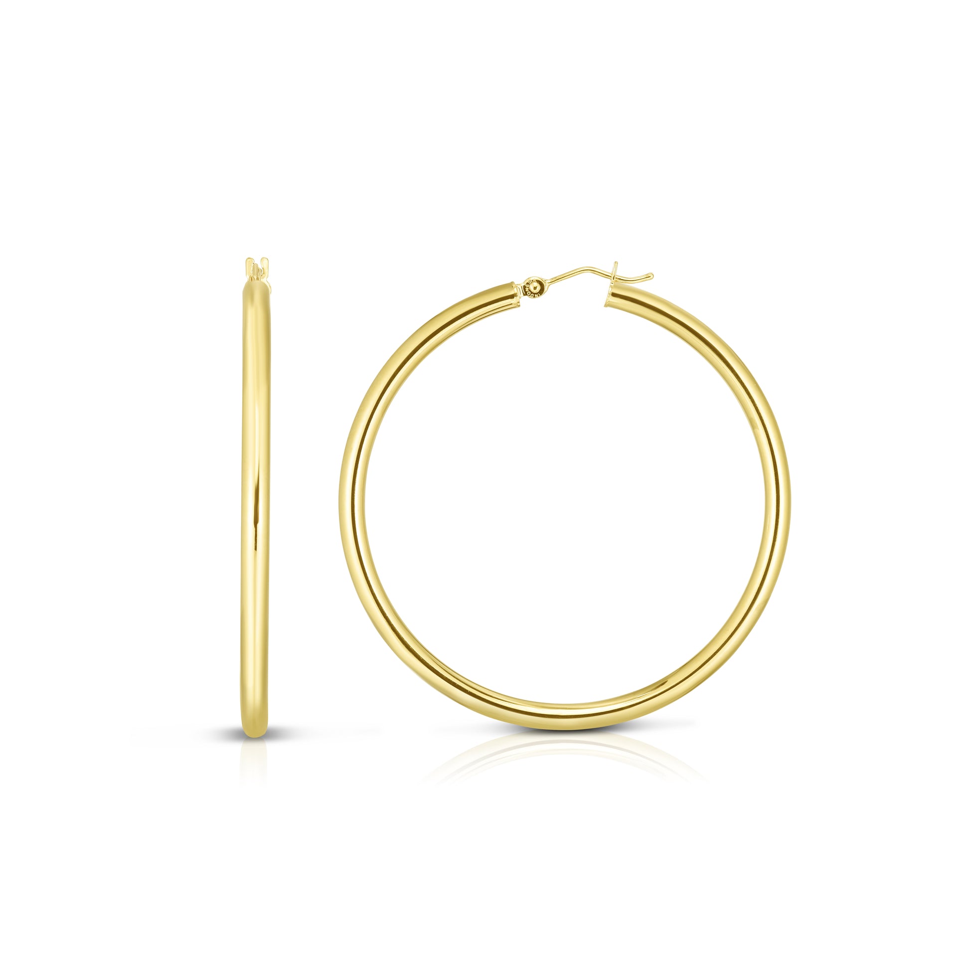 14K Gold 3x20mm Hoops