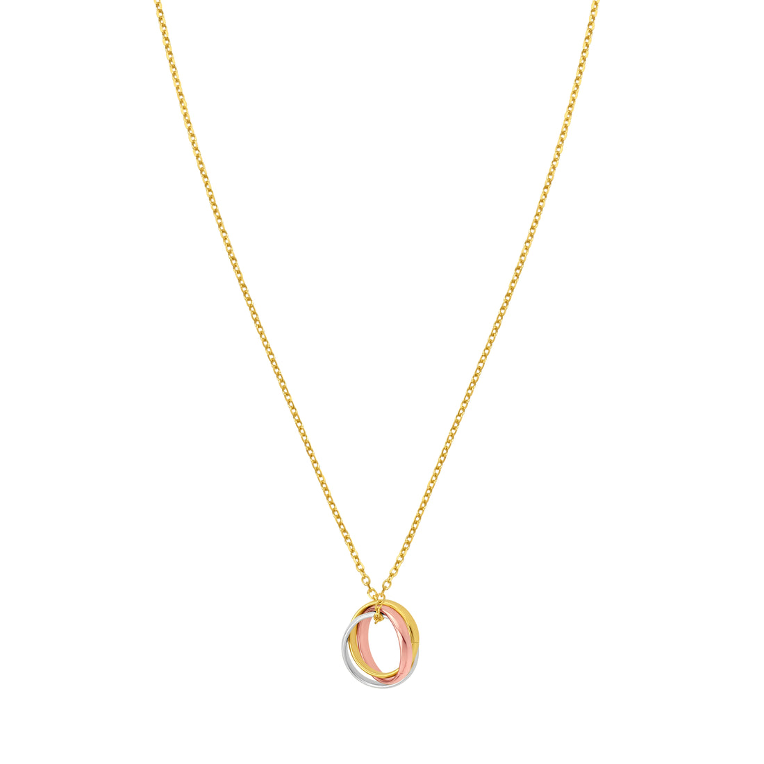 14K Trininty Chain Necklace