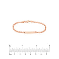 Kids ID Bracelet on Heart Mirror Rope Chain