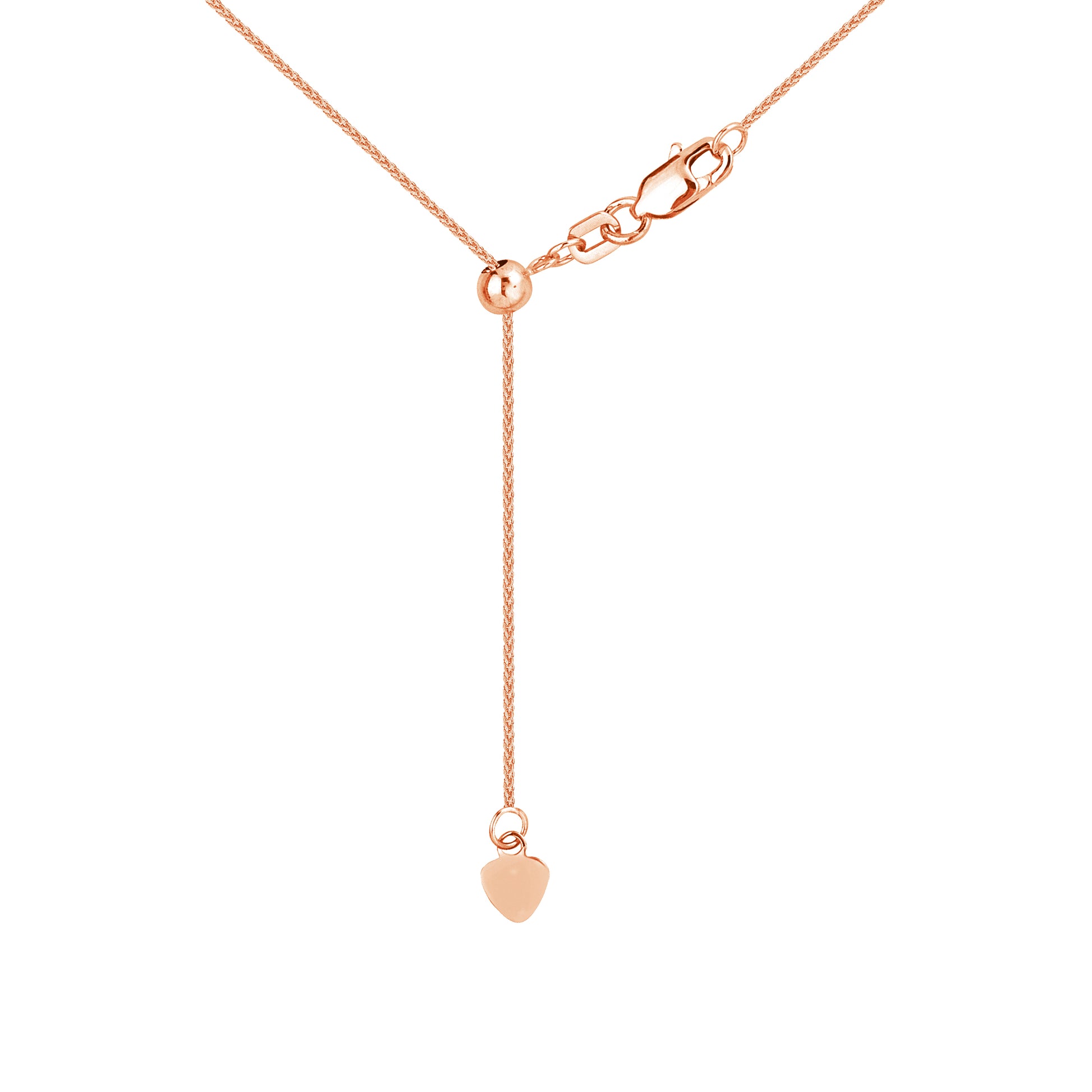 Adjustable Wheat Chain Necklace with Slider