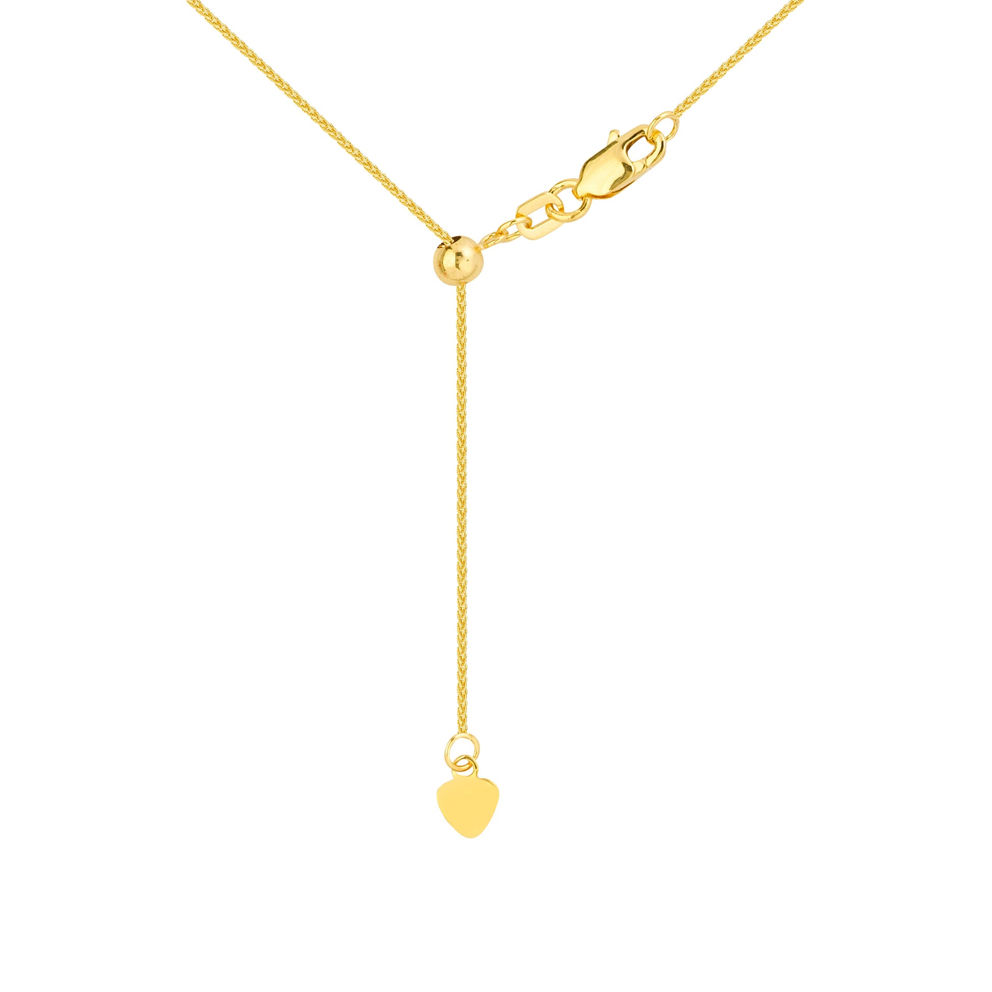 Adjustable Wheat Chain Necklace with Slider