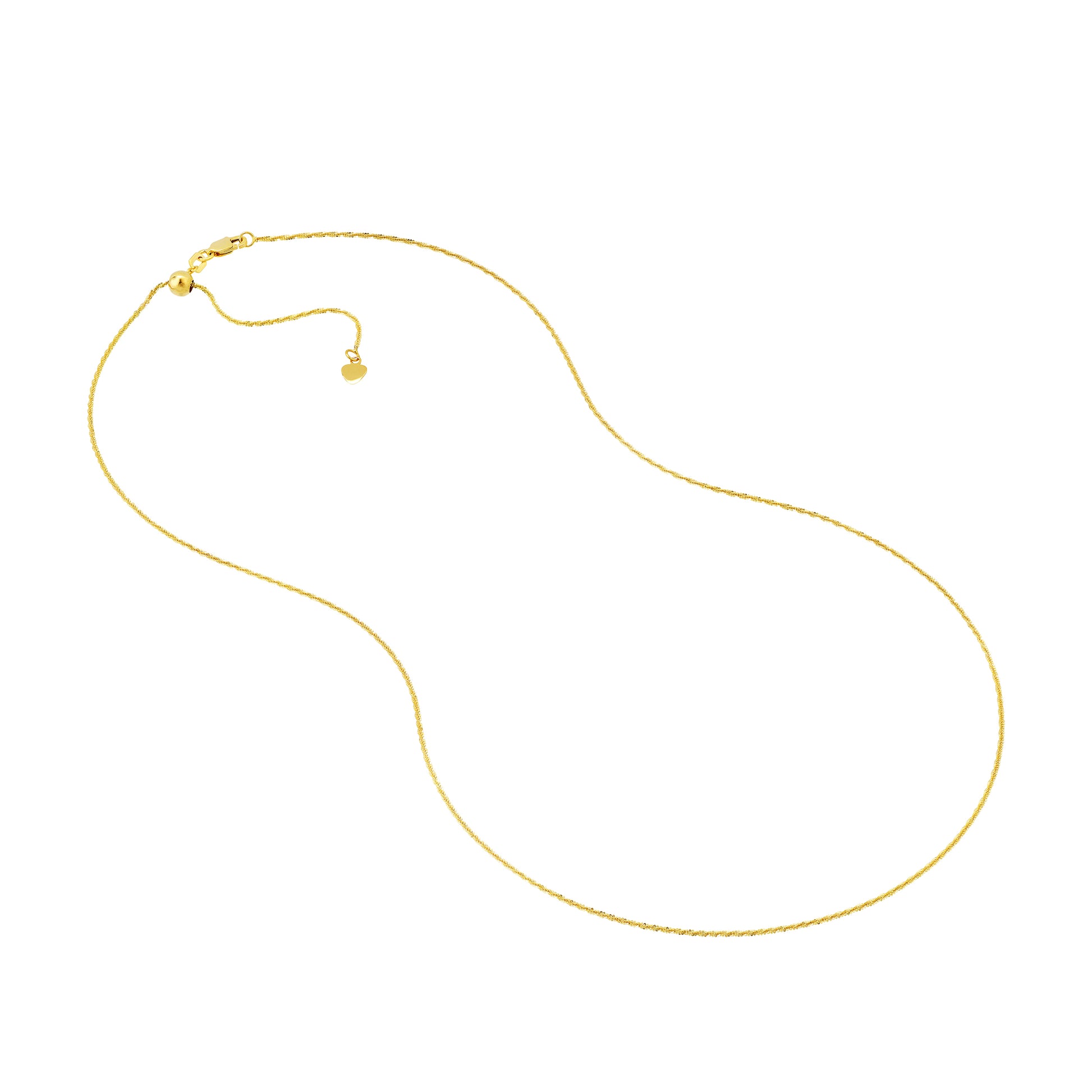 Adjustable Sparkle Chain Necklace with Slider