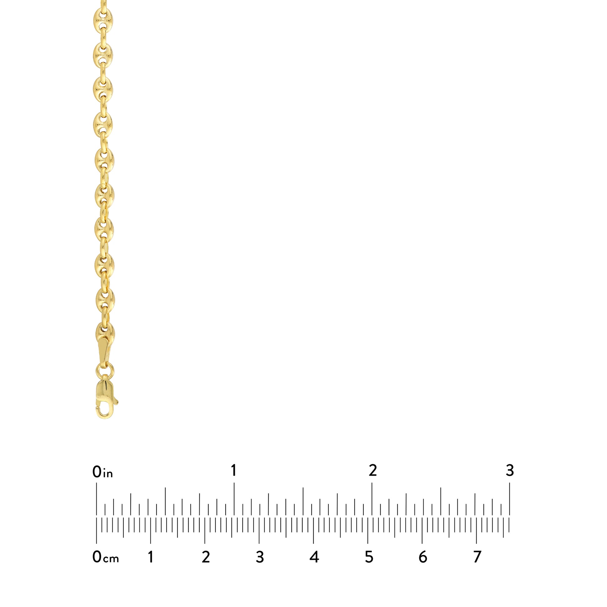 3.70mm Puff Mariner Chain with Lobster Lock