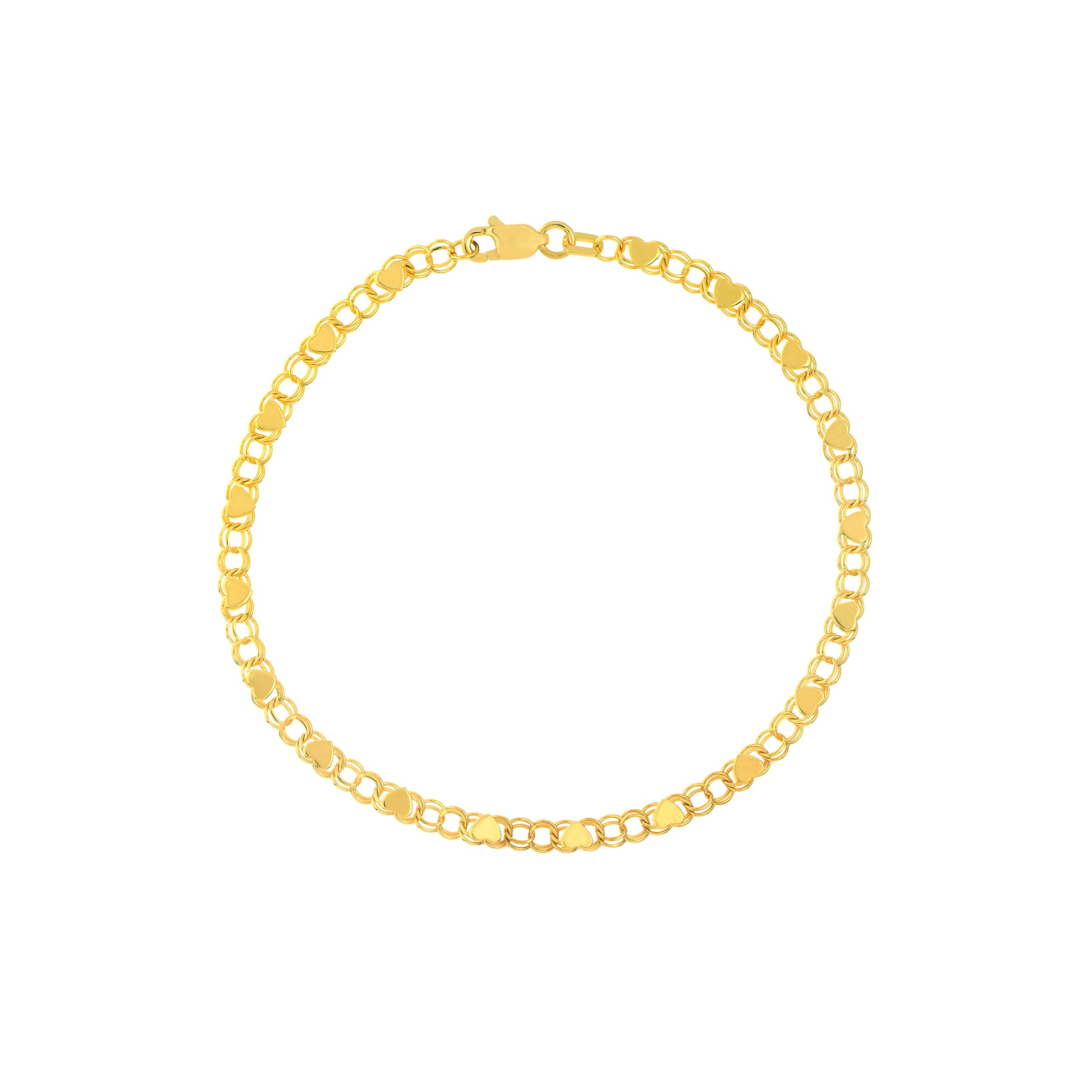 Heart Mirror Rope Chain Bracelet