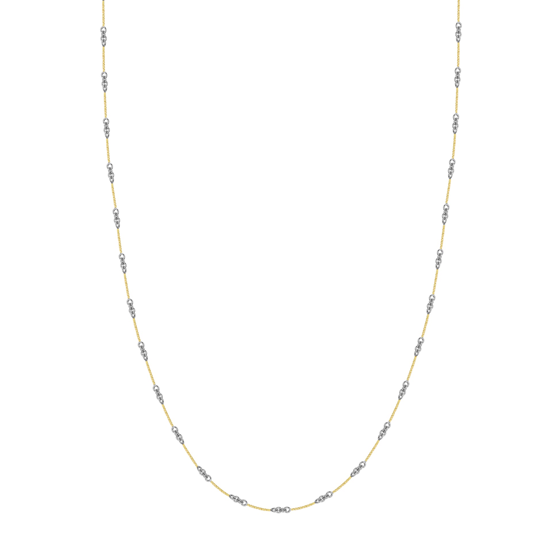 0.8mm Two-Tone Designer Twist Chain with Lobster Lock