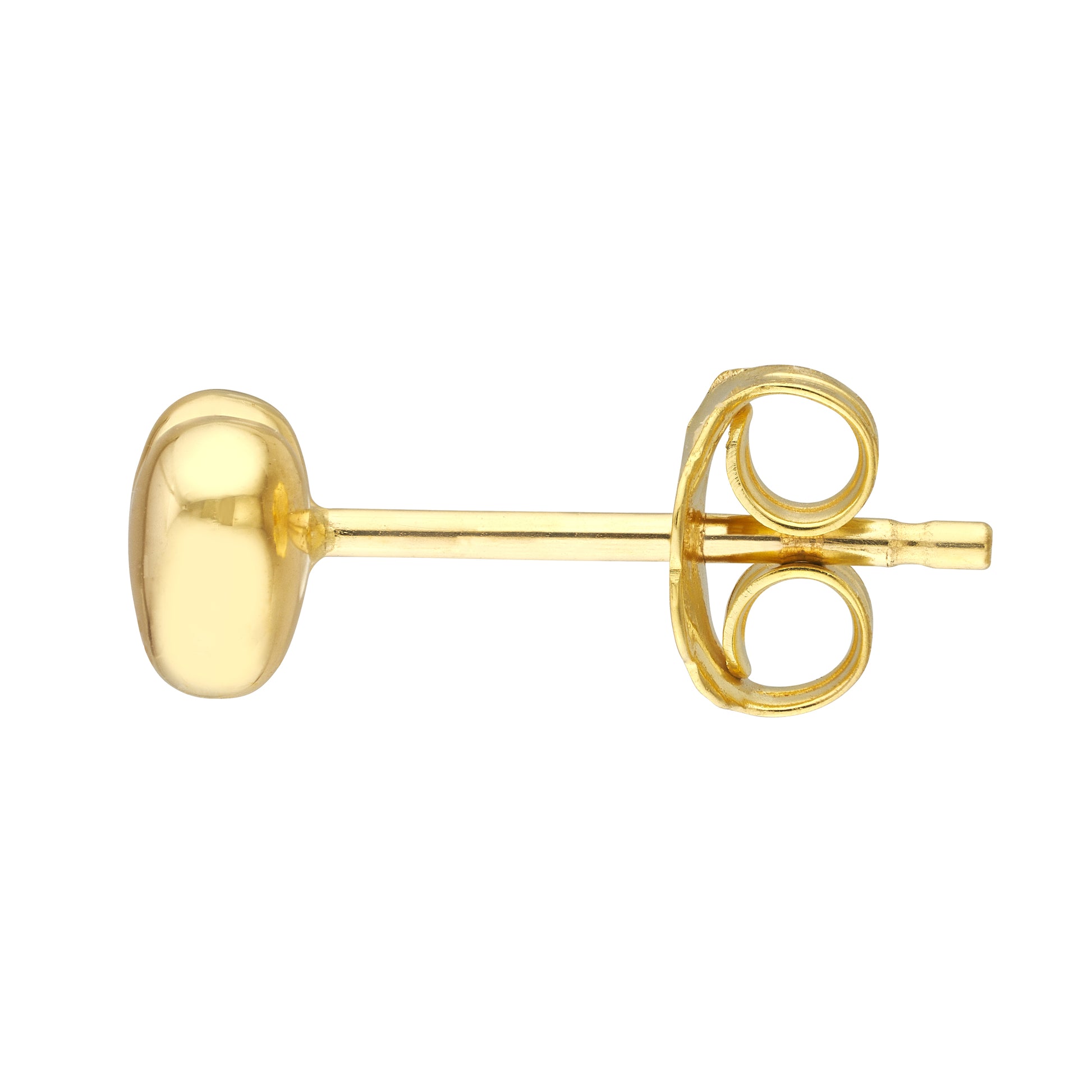 Puffy Heart Stud Earrings on Post Back
