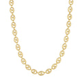 10mm Puff Mariner Chain with Fancy Oval Lobster Lock