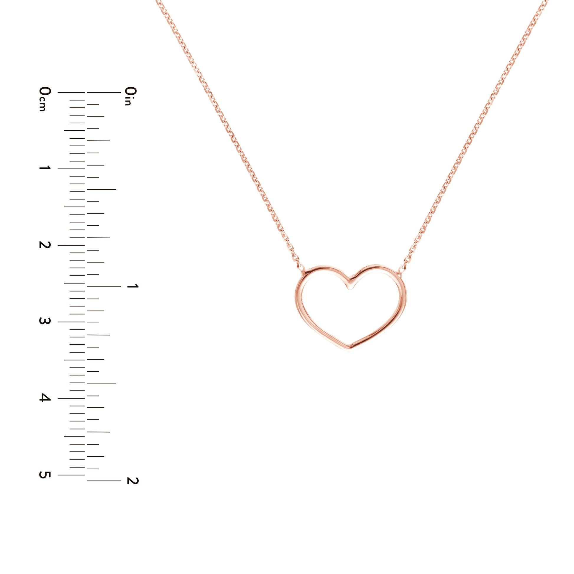 Open Wire Heart Adjustable Necklace