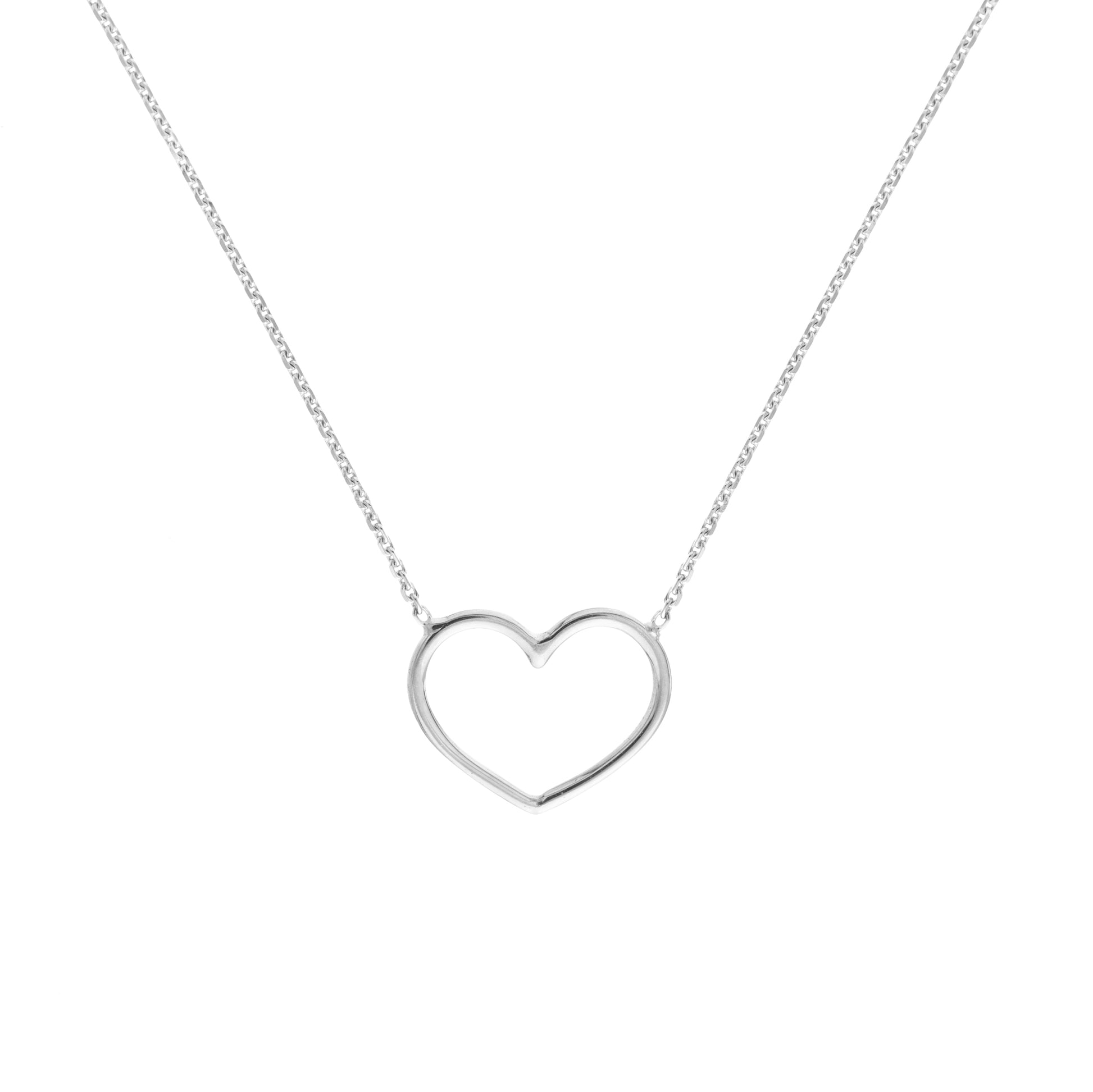 Open Wire Heart Adjustable Necklace