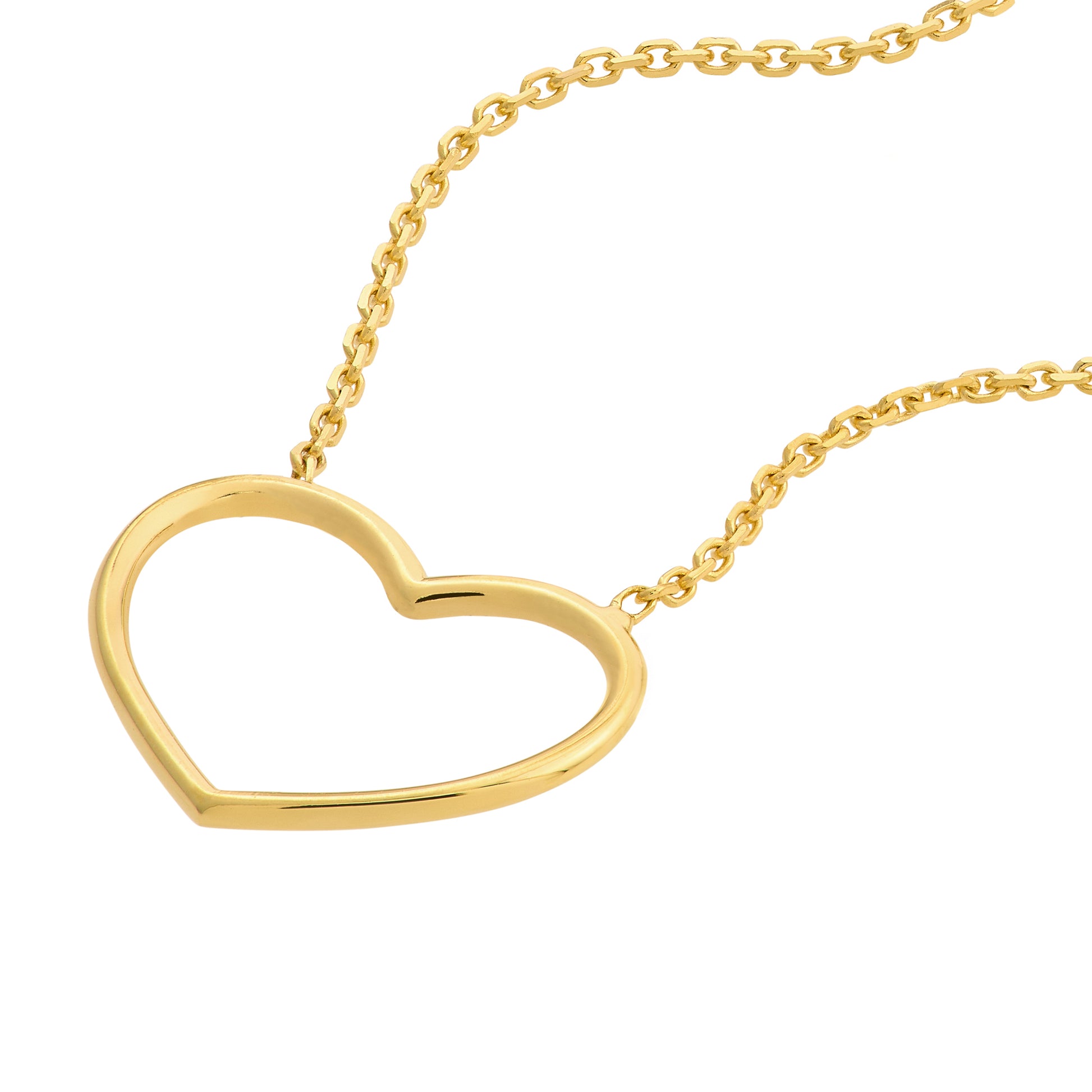 Open Wire Heart Adjustable Necklace
