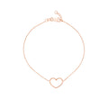 Open Wire Heart Adjustable Bracelet
