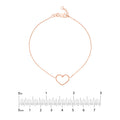 Open Wire Heart Adjustable Bracelet