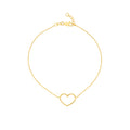 Open Wire Heart Adjustable Bracelet