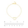 Open Wire Heart Adjustable Bracelet