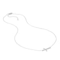 E2W Small Sideways Cross Adjustable Necklace