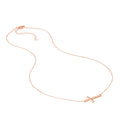 E2W Small Sideways Cross Adjustable Necklace