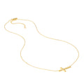 E2W Small Sideways Cross Adjustable Necklace