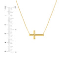 E2W Small Sideways Cross Adjustable Necklace