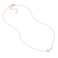 Sideways Cross Necklace with 1/5tcw Diamond