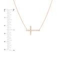 Sideways Cross Necklace with 1/5tcw Diamond