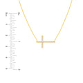 Sideways Cross Necklace with 1/5tcw Diamond