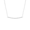 Curved Bar Adj. Necklace with 1/5tcw Diamond