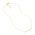 Curved Bar Adj. Necklace with 1/5tcw Diamond